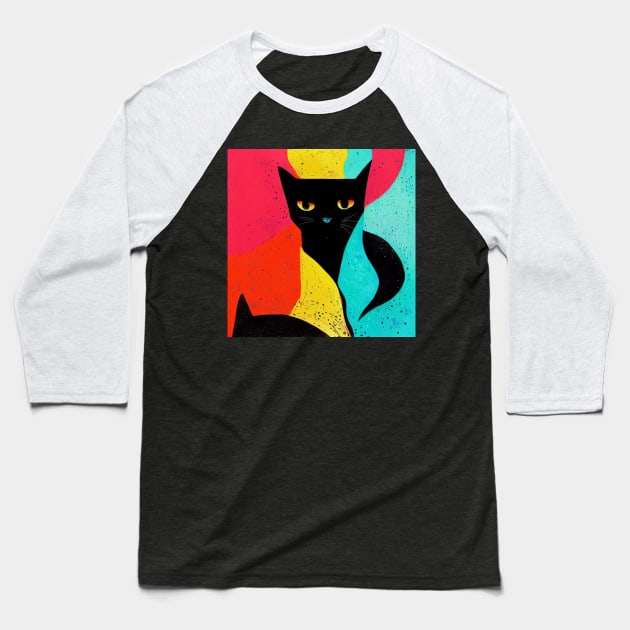 Abstract Cat Baseball T-Shirt by n23tees
